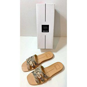 Dolce Vita Woman's Cait Flat Snake Embossed Size 6 New In Box